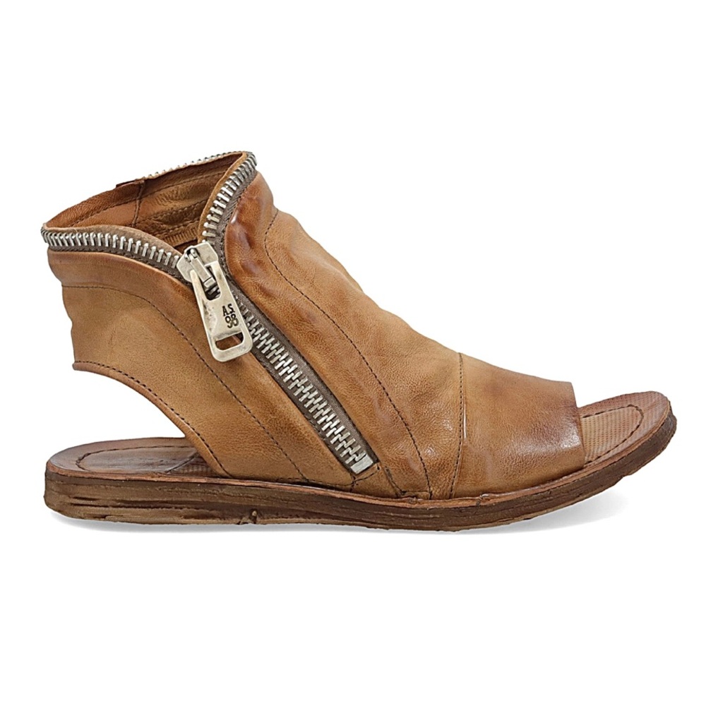 Leather Sandals from A.S 98 in Camel